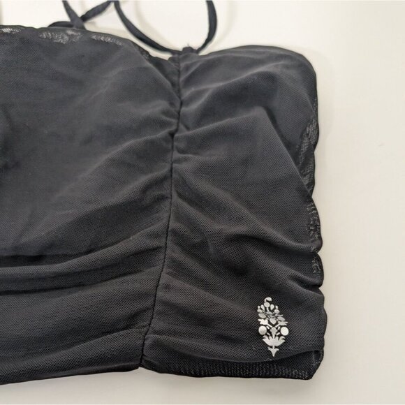 Free People Movement Ruched Bra Womens Size Small Black Workout Yoga Stretch - Picture 2 of 7
